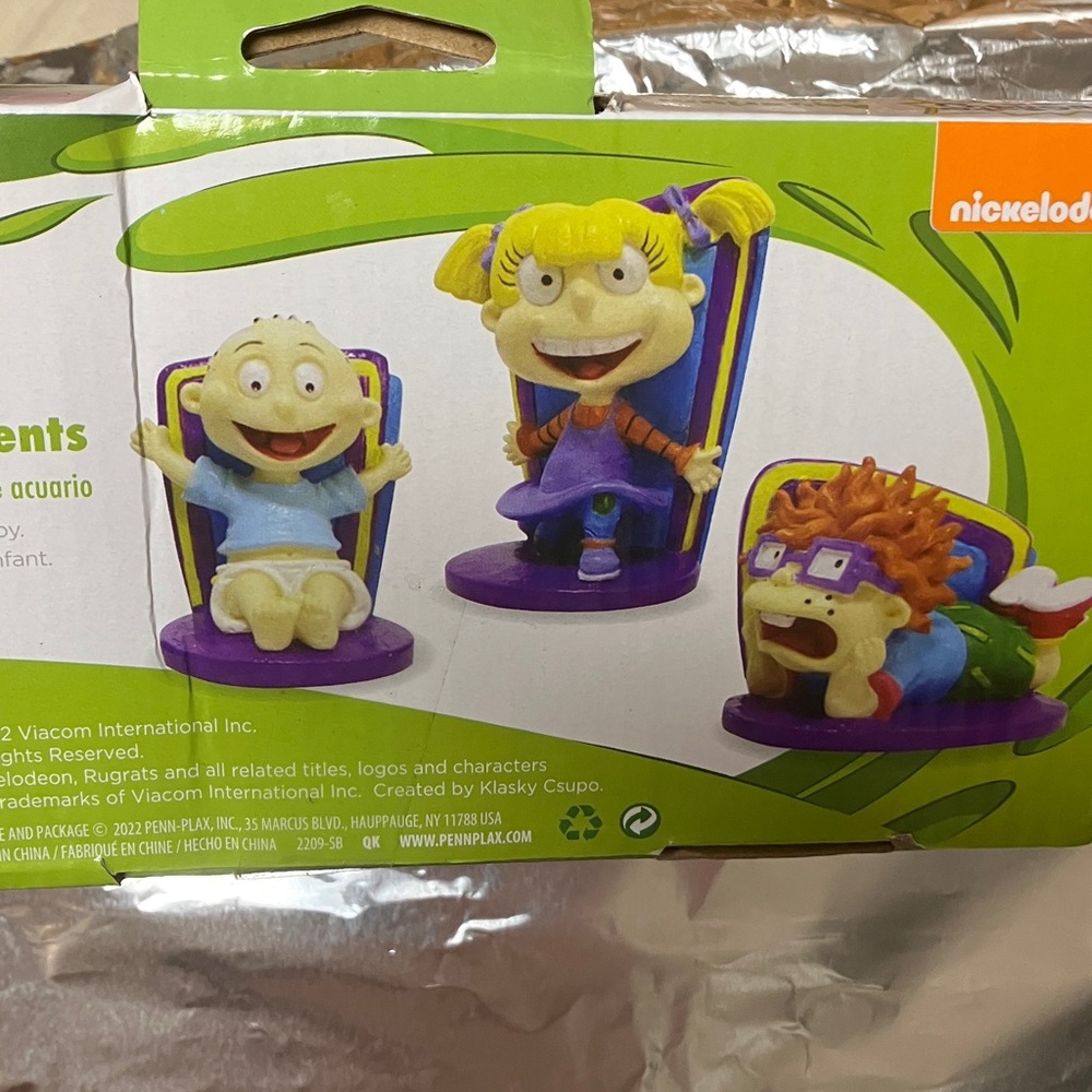 Nickelodeon Rugrats Fish Tank Decor Set - Green, Purple, Yellow - Picture 7 of 9